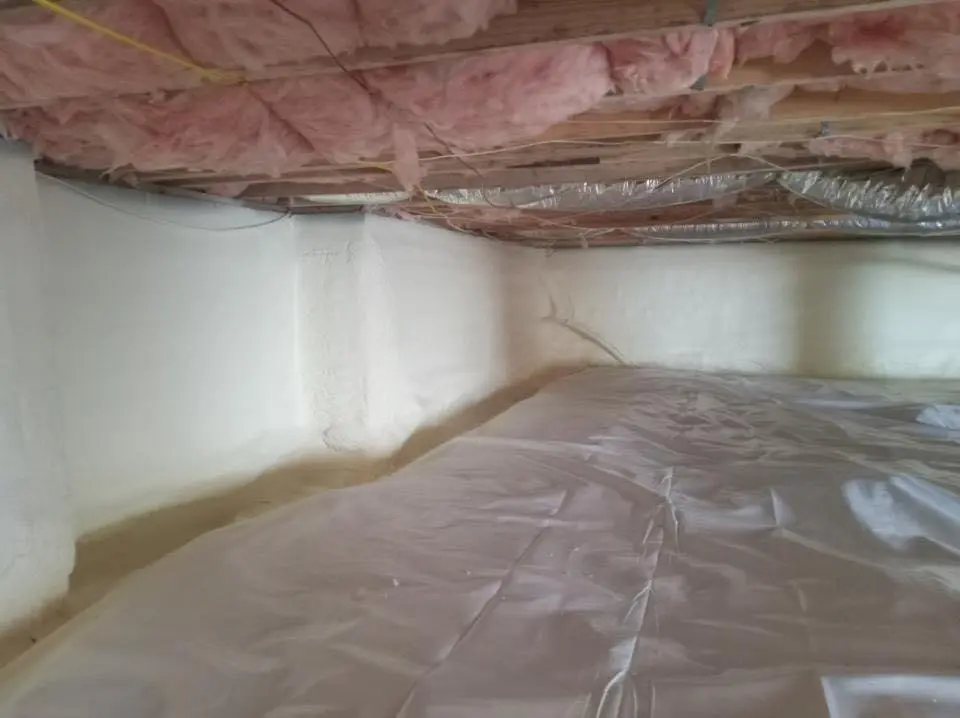 Crawl space encapsulation with closed-cell spray foam for Roof Waterproofing in Callaway